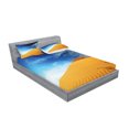 thumbnail image 2 of Ambesonne Landscape Fitted Sheet & Pillow Sham Set, Desert Sand Dunes, Full, Blue and Apricot, 2 of 2