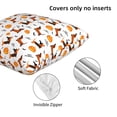 thumbnail image 4 of Halloween Throw Pillow Covers, pumpkin halloween dog Halloween Decorations Square Pillow Cases with Invisible Zipper for Bed Couch Sofa, Farmhouse Halloween Decor-2 Pack 16x16, 4 of 6