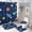 AA-3, variant on Space Adventure Icons Set-1 Shower Curtain Sets Non-Slip Rugs Bath Mat Toilet Cover U Shaped Mat 4 Pcs