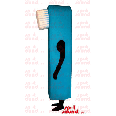 Blue And White Customised Toothbrush SPOTSOUND Mascot Without Face - Mascots not classified