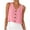 Pink, variant on Heisall Womens Tank Tops V-Neck Button Front Solid Color
