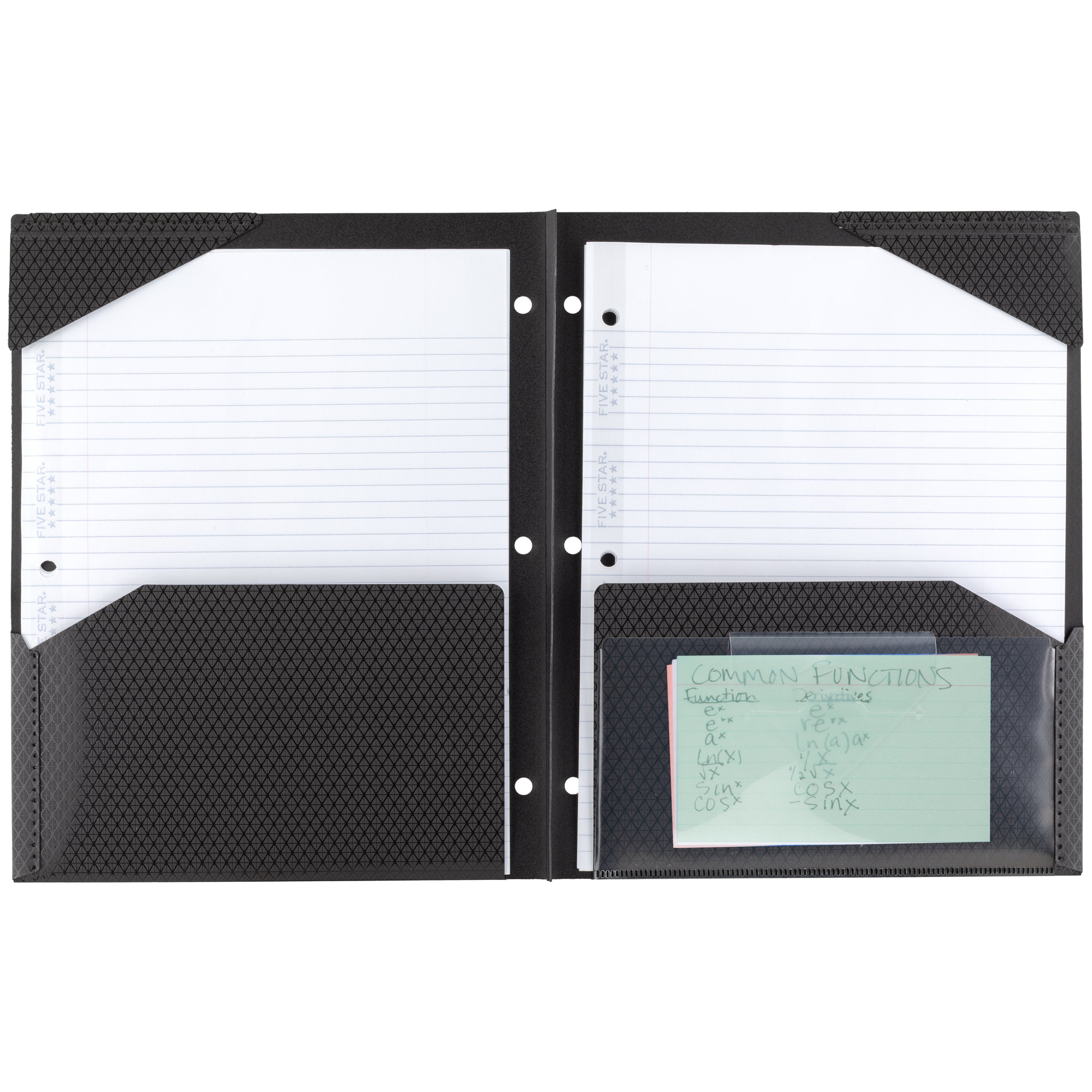 Five Star 2 Pocket Paper Folder Black and Gold - D3 Surplus Outlet