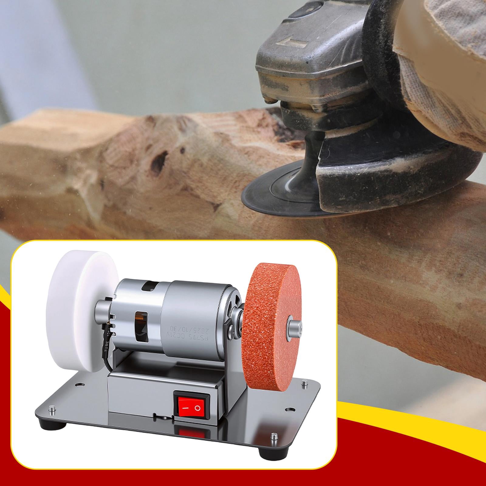 Fzaqwen Mini Bench Grinder Bench Grinding Tool for Edge Polishing Farmhouse Home Use
