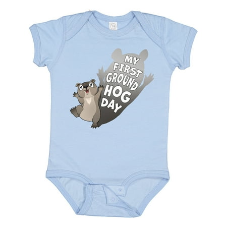 

Inktastic My First Groundhog Day- Cute Baby Gift Baby Boy or Baby Girl Bodysuit