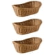 thumbnail image 1 of 3X Mimbre Ovalado Canasta de Pan Tejido, Cesta de Almacenamiento de 10.2 Pulgadas, 1 of 5