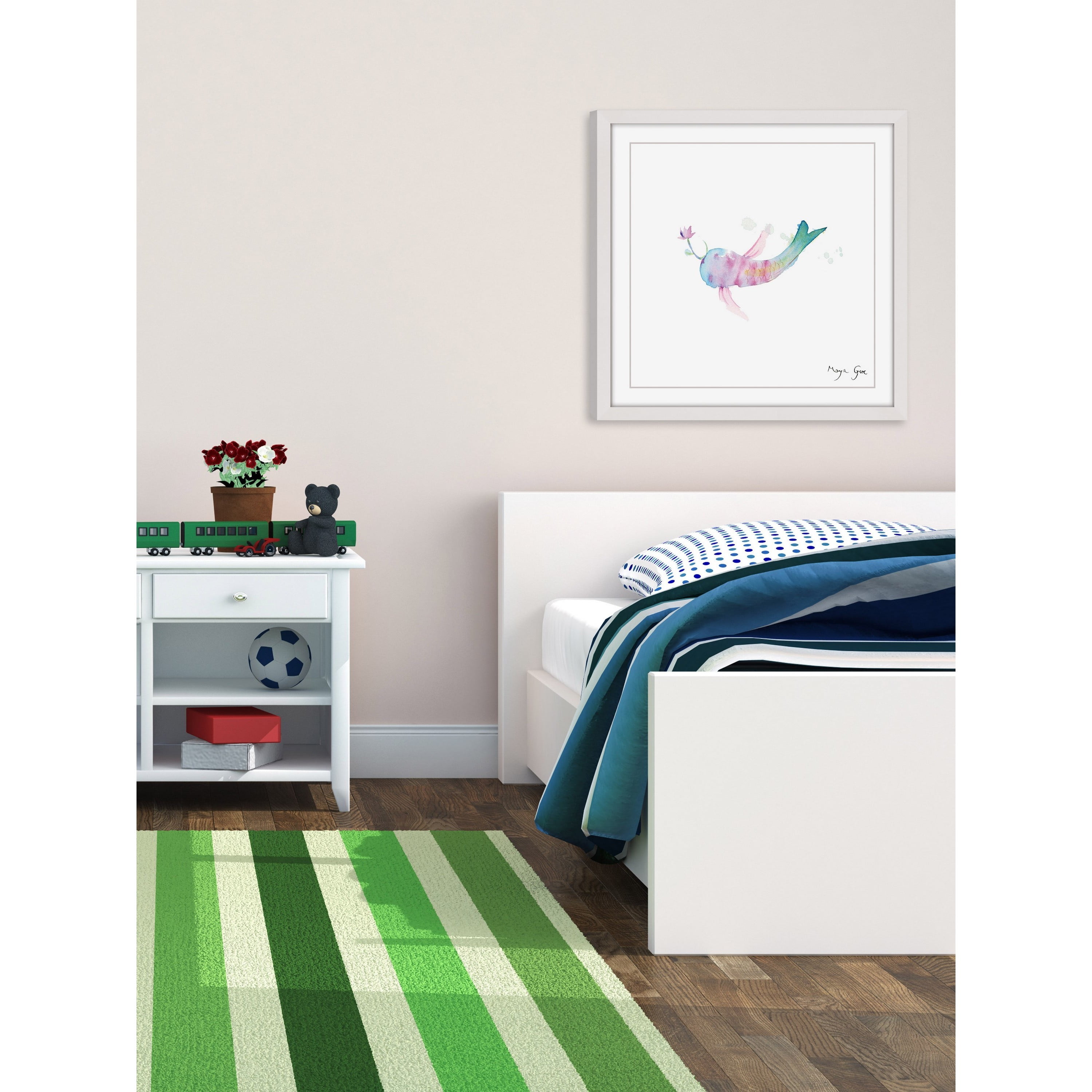 Marmont Hill "Watercolor Fish" by Maya Gur Framed Painting Print