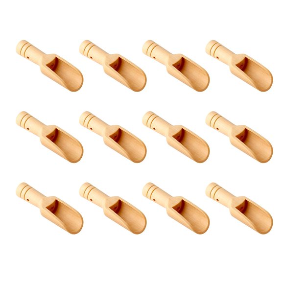 12pcs Mini Wooden Spoons,Mini Bamboo Spoons for Bath Salts, tea scoop, Washing Powder spoon,wooden candy spoon