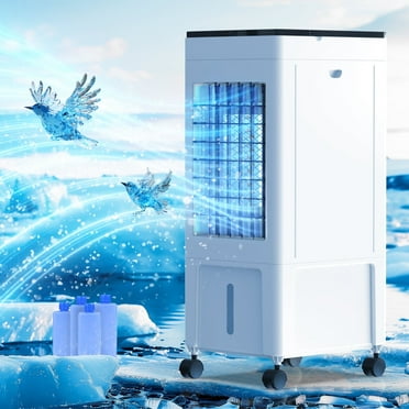 Advwin 3-IN-1 Windowless Portable Air Conditioner & Evaporative Cooler with 2 gal Tank, 3 Speeds, Remote, White