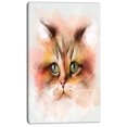 thumbnail image 2 of Attractive Brown Cat Watercolor - Animal Canvas Art Print, 2 of 3