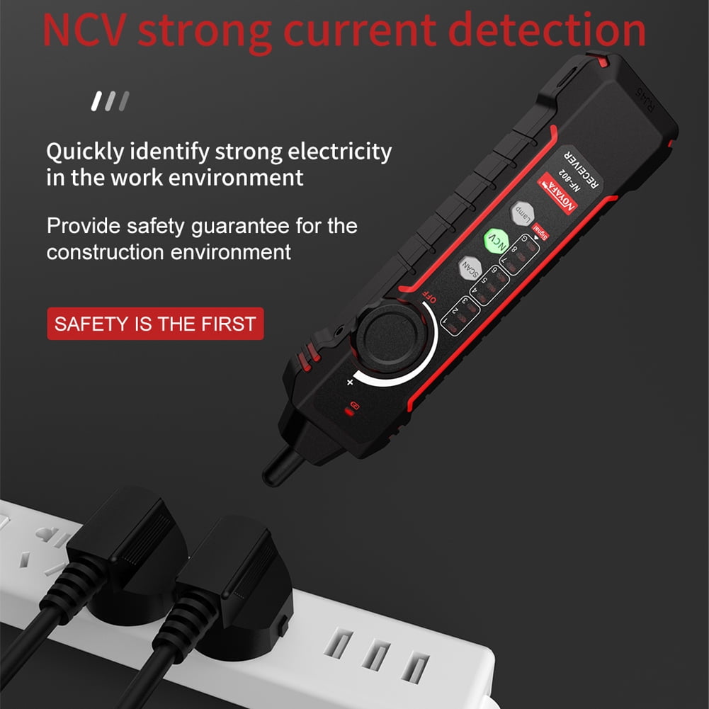Advanced Network Cable Tester With PoE& NCV & Lamp For CAT5e/CAT6/CAT6a, Multifunction Wire Tracker Cable Tester For Tracker Underground Telephone Line Finder Home Repair