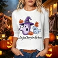 thumbnail image 2 of Yuhangmm Halloween Shirts for Women Casual Women T Shirts Short Sleeve Crew Neck Graphic Print for Everyday Comfort and Style White S, 2 of 4