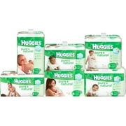 Huggies Pure & Natural Diapers, Big Pack, Size Newborn, 72 Count