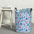 thumbnail image 6 of Fuzoiu Sailboats On A Waves Print Circular Hamper,Laundry Basket with Handle,Collapsible Laundry,Dirty Clothes Storage Basket,for Bedroom Bathroom Dorm Living Room-Medium, 6 of 6