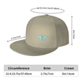 thumbnail image 2 of DouZhe Flat Brim Cap Snapback Hat, Vintage Butterfly Animal Insect Prints Adjustable Yellow Adult Baseball Cap, 2 of 6