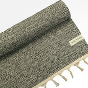 JadeYoga Recycled Cotton Yoga Blanket- Black