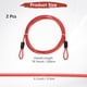 thumbnail image 3 of Cable de Seguridad Uxcell con Asas [2Pcs] - 6.56ft / 78.7 Pulgadas Cable de Seguridad para Candado de Equipaje de Acero Inoxidable para Bicicletas y Equipaje - [Rojo], 3 of 6