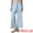 Light Blue, variant on DARING DIVA Women's Striped Palazzo Lounge Pants X-Small Orange
