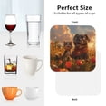 thumbnail image 6 of Pofeuu Cat Dog Friendship Print Coasters for Drinks, 4Pack PU Leather Coasters, Bar Drink Coasters for Tabletop Protection, Furniture from Damage-Square, 6 of 6