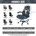 thumbnail image 7 of Renewold Deer Skull Camo Hunting Forest Blue Office Chair Cover Universal Rotating Boss Chair Cover Printed Desk Chair Protector Stretch Fabric Cover with Elastic Bottom, S, 7 of 7