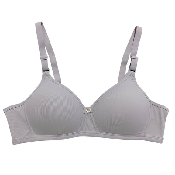 Womens Lightly Padded Bra Push Up Comfy Everyday Underwire Bralettes Underwear Gray XXL
