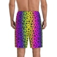 thumbnail image 3 of Kdxio Animal Paw Rainbow Print Mens Sleep Shorts Bottoms Soft Comfy Pajama Wear Pants with Drawstring Pockets, 3 of 7