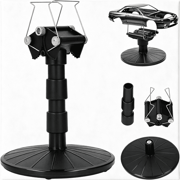 GJX Spray Work Painting Stand Set for Diy Model Cars,Model Painting Stand Base|Adjustable Height Model Painting Stand,Rotating Turntable,Paint Spraying Work Stand Base for Model Cars,Tanks