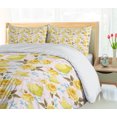 thumbnail image 5 of Ambesonne Kitchen Duvet Cover Sets, Tea Time Cups Flowers, 2-King, Turquoise Yellow, 5 of 7
