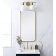 thumbnail image 2 of Soft corner metal rectangular mirror 18x36 inch in Brass, 2 of 5