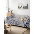 thumbnail image 3 of Grey Navy Blue Tree Couch Cover for 2 Cushion Sofa, Country Rustic Botanical Branch Washable Loveseat Sofa Covers Slipcover for Sectional Sofas L-Shaped, Couch Throw Cover 71"x118", 3 of 9