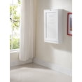 thumbnail image 3 of Renata Wall-Mounted Fold-Out Convertible Workstation Desk, White Wood, With Chalkboard & Shelves, Contemporary, 3 of 8