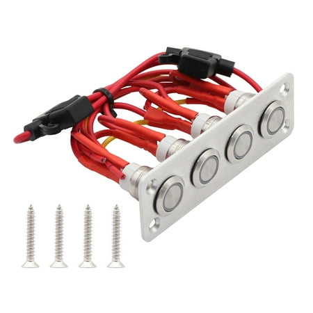 Dalazy Aluminium Auto Switch Panel Portable Detachable 4 Gang Anodized ...