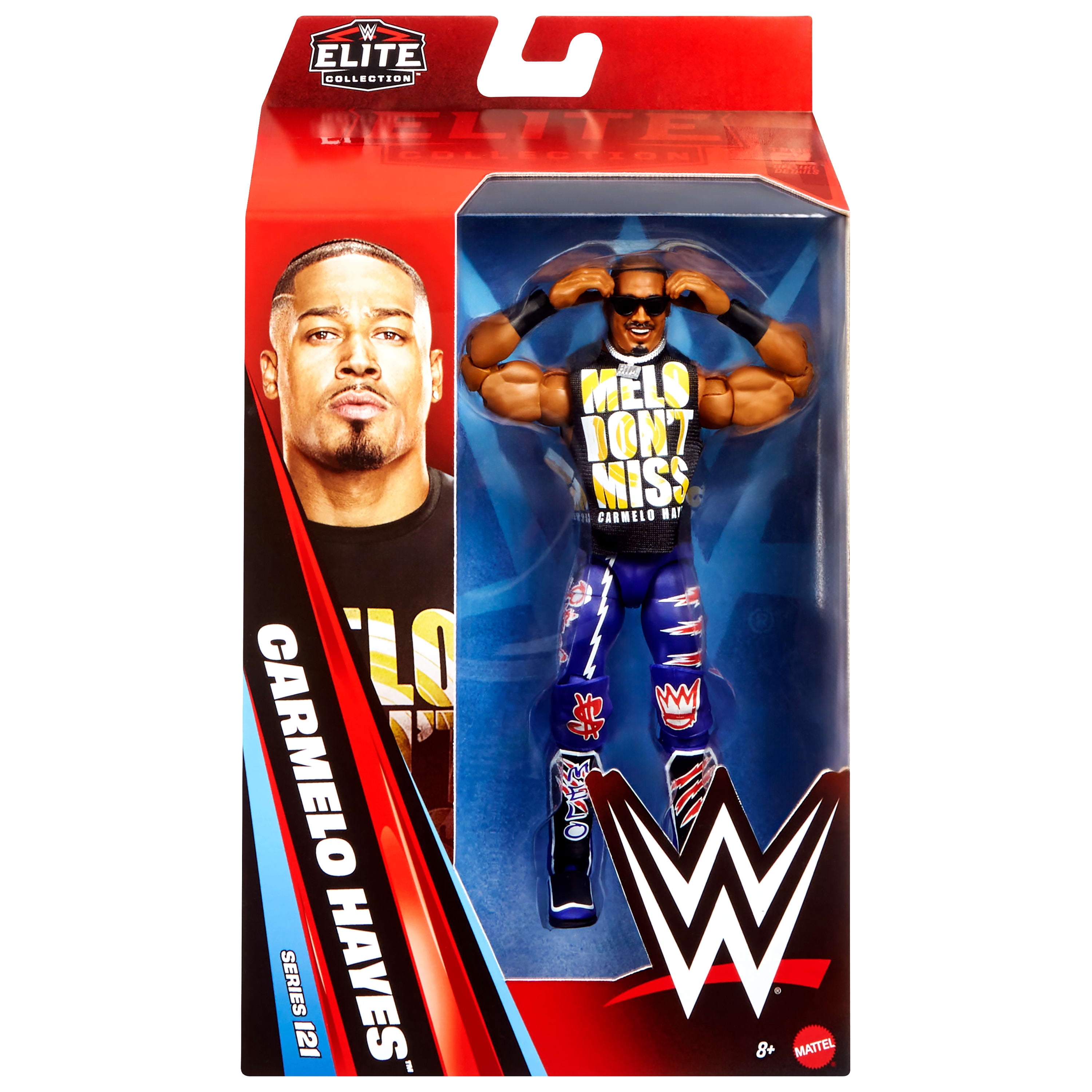 WWE Elite Carmelo Hayes Action Figure Series #121, 6-inch Collectible with Accessories