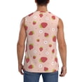thumbnail image 4 of Lsque Strawberries Print Men's Cotton Blend Sleeveless Muscle Shirts (S-3XL)- Moisture Wicking, Odor Protection, UPF 30+,X-Large, 4 of 8