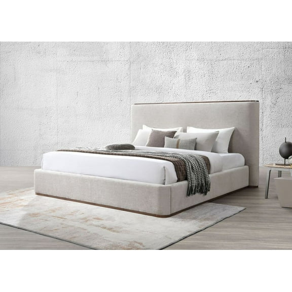 ACME Orane Contemporary Wood/Fabric Full Bed with Storage in Gray