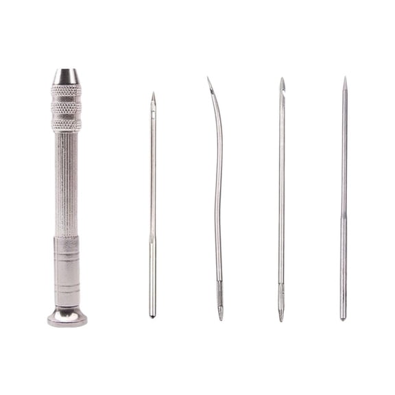 8 Pcs Leather Sewing Tool Kit,Repair Craft Hand Waxed Thread Sewing Needle Punch Kit Craft Hole Awl Repair for Leather S
