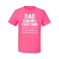 thumbnail image 2 of Wild Bobby,Dad Knows Everything Know It All Funny Men, Father's Day, Tees, Father's Day, Men Graphic Tees, Neon Pink, X-Large, 2 of 3