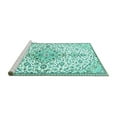 thumbnail image 2 of Ahgly Company Machine Washable Indoor Square Persian Turquoise Blue Traditional Area Rugs, 6' Square, 2 of 4