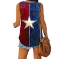 thumbnail image 2 of CTEEGC Plus Size Womens Tops Summer Spaghetti Strap Tank Top Sleeveless Flag Print Vest Independence Day Star Striped T Shirt 4th of July, 2 of 6