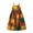 Orange, variant on Girls Boho Summer Dress African Print Sleeveless Backless Tie Dye Casual Flowy Party Wear for Beach and Vacation Yellow 90