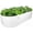 White, variant on ANLEOLIFE 12x3x1.5 ft Galvanized Raised Garden Beds Outdoor, Oval Extra Large Metal Planter Box for Planting Vegetables Flowers Herb, Anti-Rust, Quartz Grey