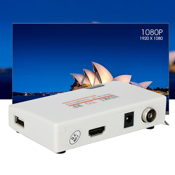 Adaptador convertidor Coaxial HDMI a RF compatible con 480I 480P 576I 576P 720P 720I 1080I 1080P 100 240V US