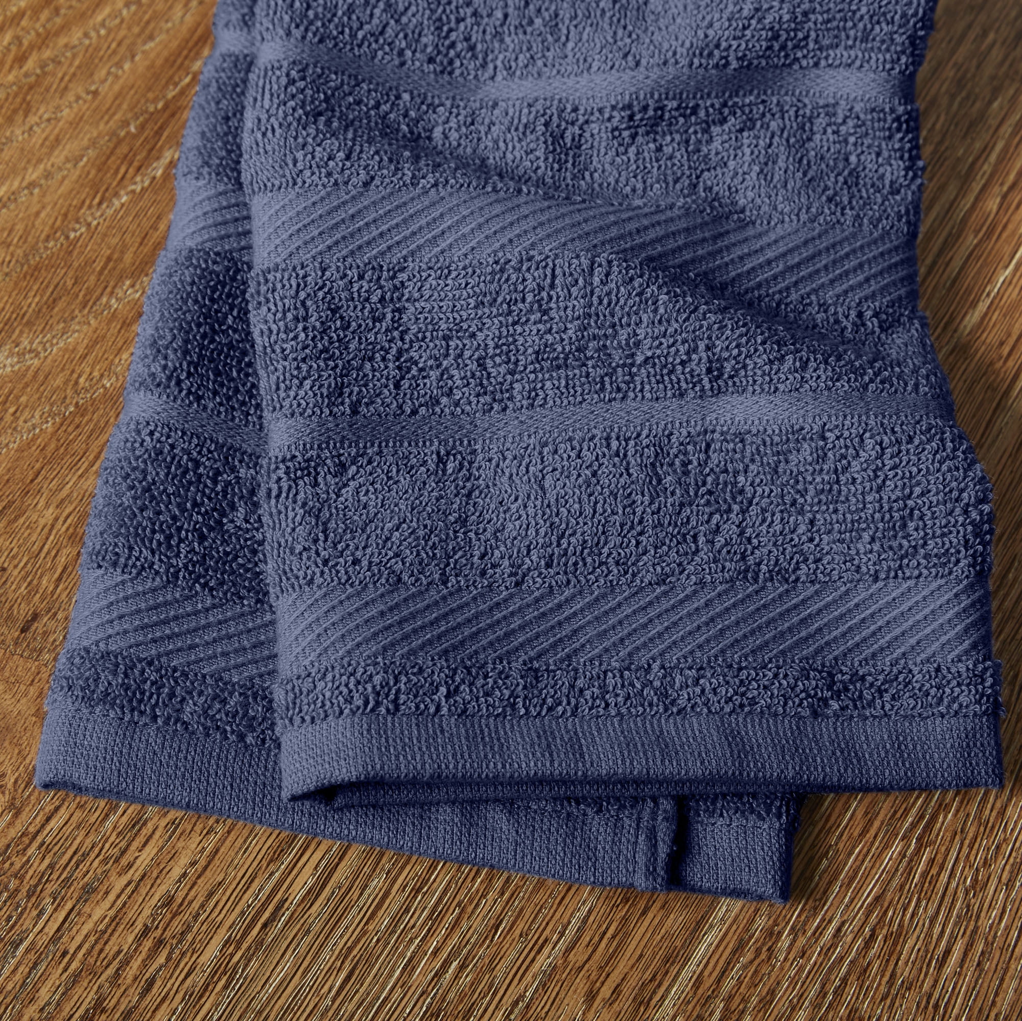 KitchenAid Albany Machine Wash Blue Willow/White Striped, Solid Print Cotton, Polyester Kitchen Towels