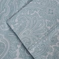 thumbnail image 4 of Superior 600 Thread Count 4-Piece Blue Paisley Cotton Blend Sheet Set, Queen, 4 of 7