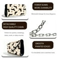 thumbnail image 5 of Xixirimido Women Evening Bags Formal Clutch Purses for Wedding Party Prom Leather Clutches Envelope Handbags with Shoulder Strap, Dachshunds Bone Paws Beige, 5 of 7