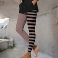 thumbnail image 6 of Feancey Womens Seamless Workout Leggings Halloween Striped Print Yoga Pants Holiday Casual High Waist Tummy Control Skinny Tights Pink 3XL, 6 of 10