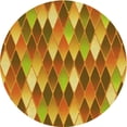 thumbnail image 1 of Ahgly Tapis Rond Lavable en Machine Intérieur Transitionnel Jaune, 4 Pieds Rond, 1 of 7
