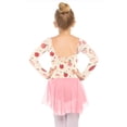 thumbnail image 5 of Grblisyd Ballet Leotards for Girls Bow Print Long Sleeve Gymnastics Dance Leotard Outfits with Tulle Skirt, 5 of 6