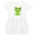 thumbnail image 3 of Inktastic Cute Frog, Green Frog, Frog Princess, Crown Girls Toddler Dress, 3 of 5