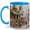 Blue, variant on Paris Flower Shop 11oz Ceramic Mug, Bicycle Street Cafe Art