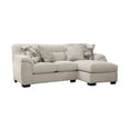 thumbnail image 2 of American Furniture Classics Cabral Bone L Shaped Sectional with 4 Throw Pillows, 2 of 10